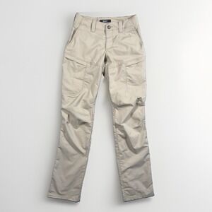 5.11 Tactical Pants Womens 2 Long Tan Cargo Utility Work Hiking Outdoor